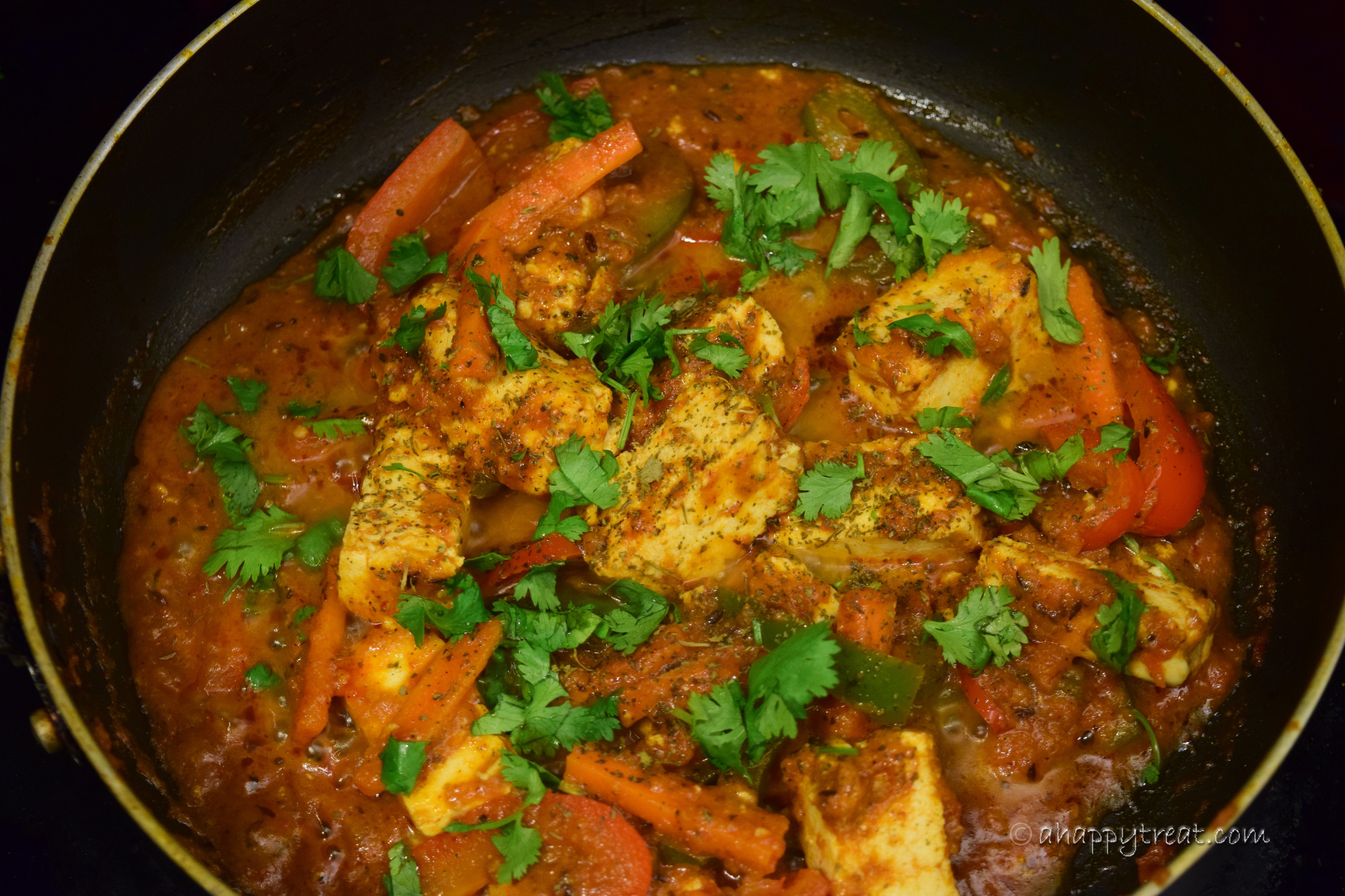 Paneer Jalfrezi Recipe | Vegetable Paneer Jalfrezi | A Happy Treat